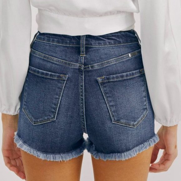 New KanCan High Rise Shorts Button - Picture 4 of 7